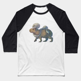 Grey and Capybara Baseball T-Shirt